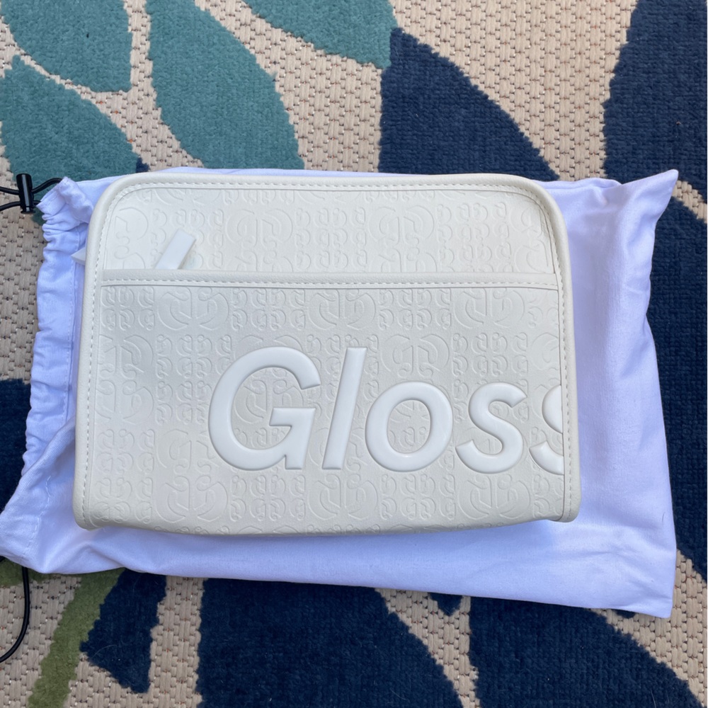 White glossier makeup bag!